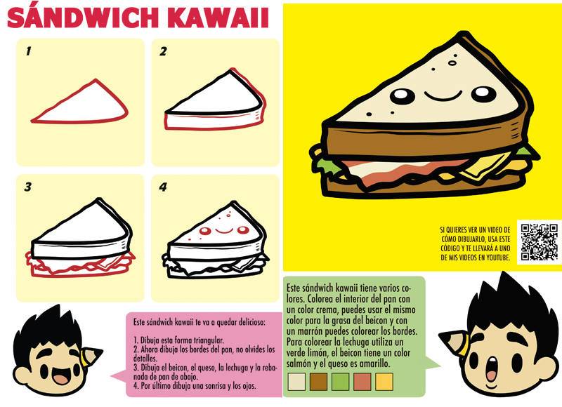 comida kawaii para dibujar