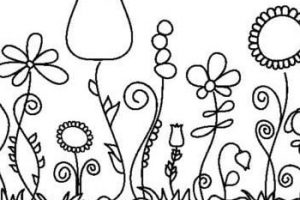 ▷▷  - Dibujos de flores fáciles de colorear