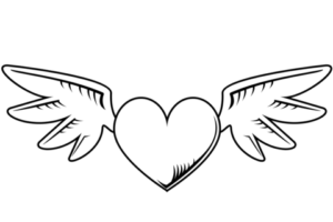 corazon con alas faciles