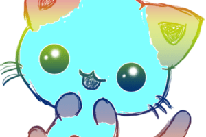 gatito kawaii de colores