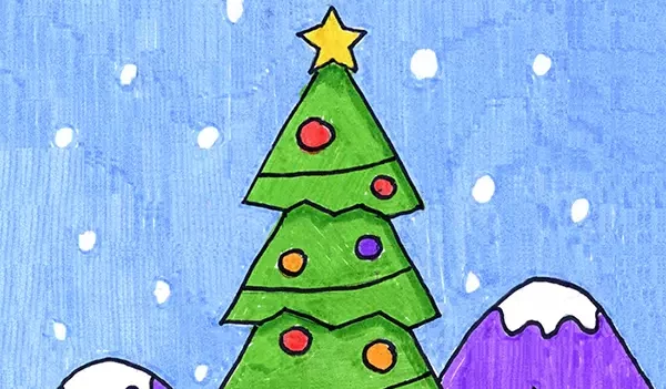 TUTORIAL Cómo dibujar un árbol de Navidad y colorear el árbol de Navidad   Aprende Practica y Dibuja Fácil